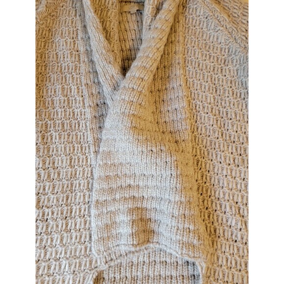 LOFT Cardigan Sweater Coat S Wool Alpaca Open Front Chunky Oversized 3/4 Sleeve - Picture 8 of 11